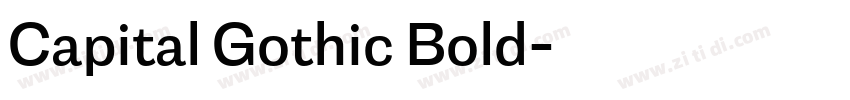 Capital Gothic Bold字体转换